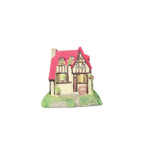 Apothecar Christmas Village House Ceramic Decor Train Hobbie Putz - Picture 6 of 10